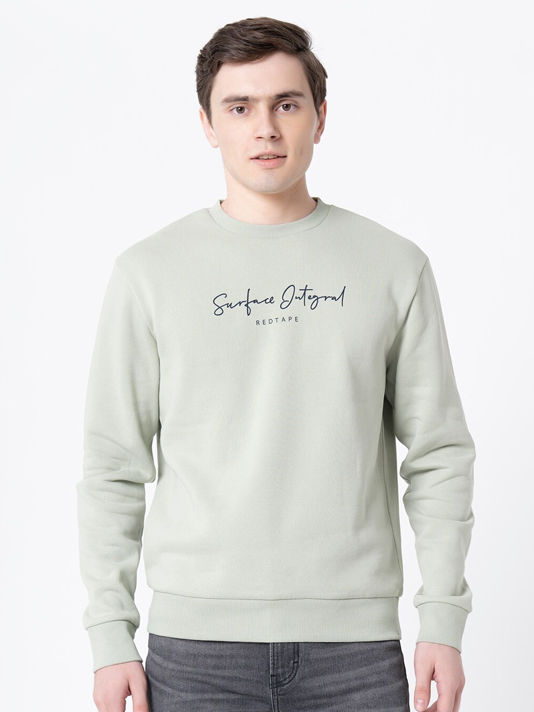 

Red Tape Men Green Printed Sweatshirt