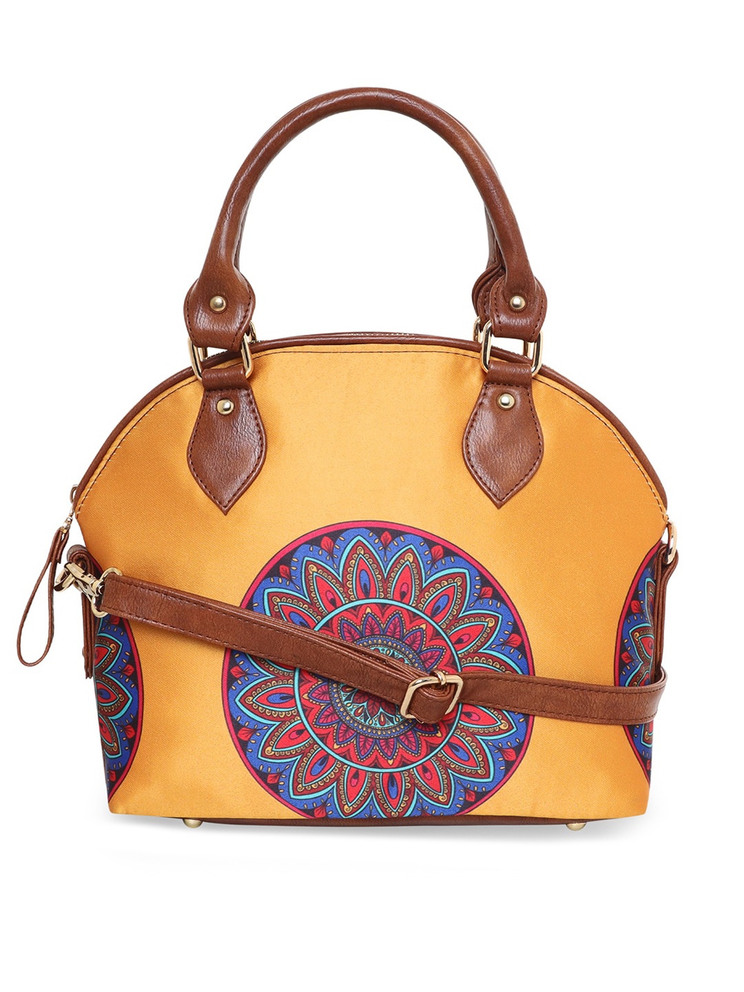 

Sabhyata Women Multicoloured Floral Printed Structured Handheld Bag, Multi