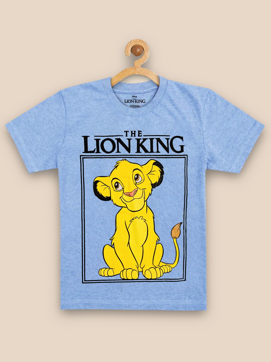 

Kids Ville Boys Blue & Yellow Typography Lion King Printed T-shirt