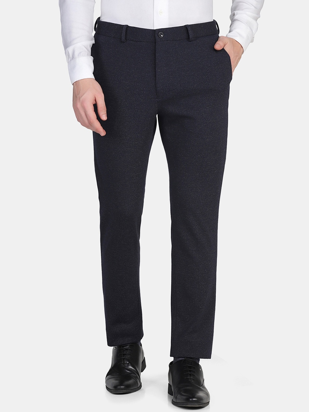 

Blackberrys Men Navy Blue Slim Fit Trousers