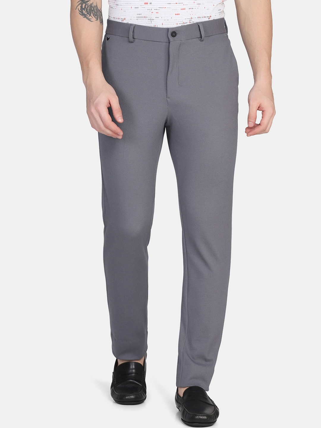

Blackberrys TechPro Men Grey Skinny Fit Formal Trouser