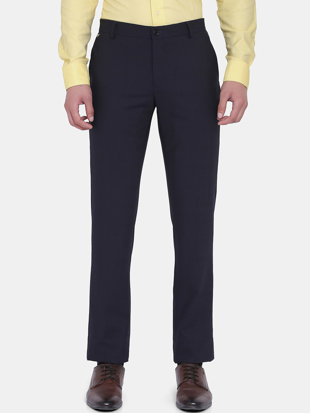 

Blackberrys Men Navy Blue Slim Fit Formal Trouser
