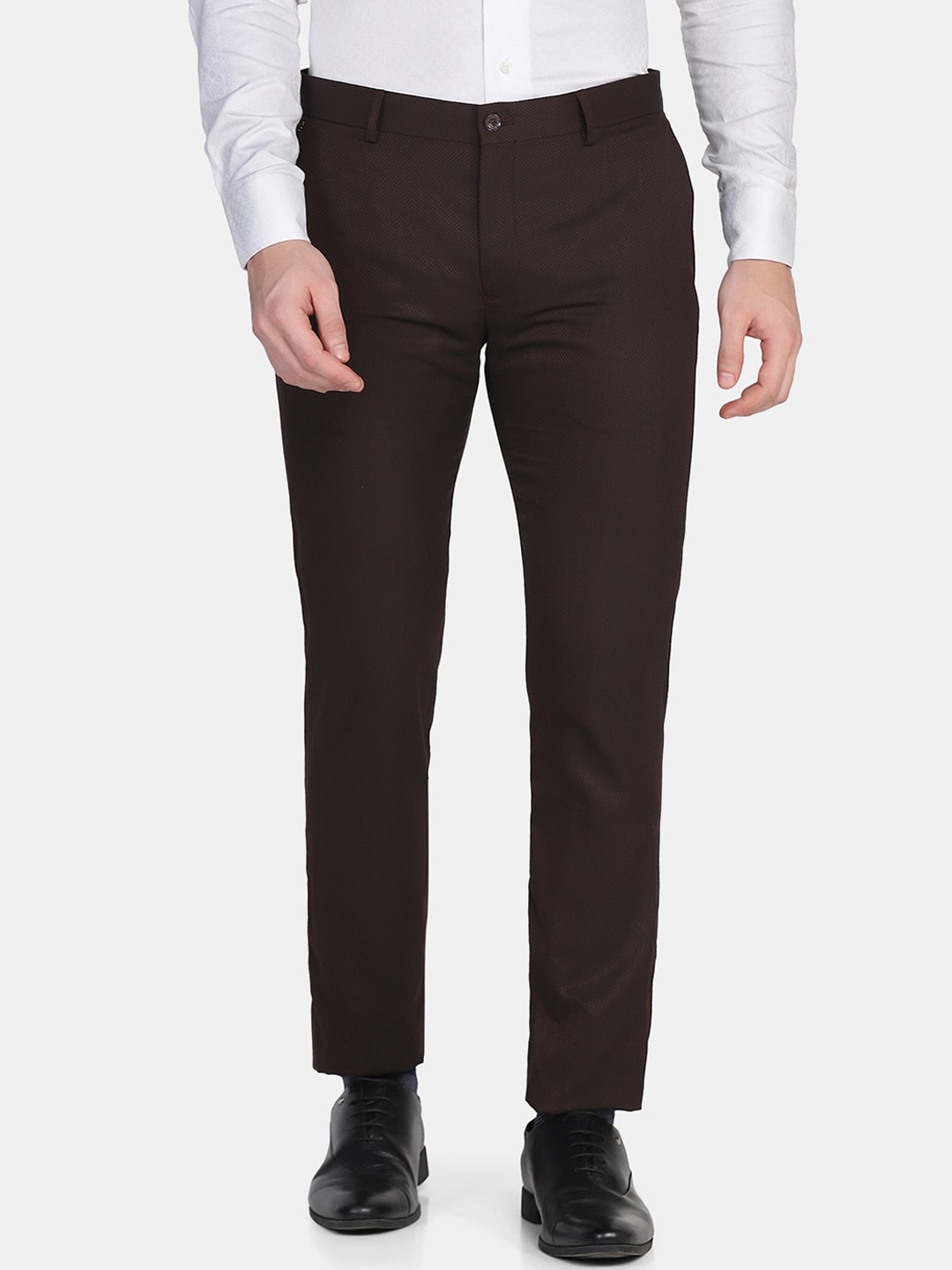 

Blackberrys Men Burgundy Slim Fit Formal Trouser