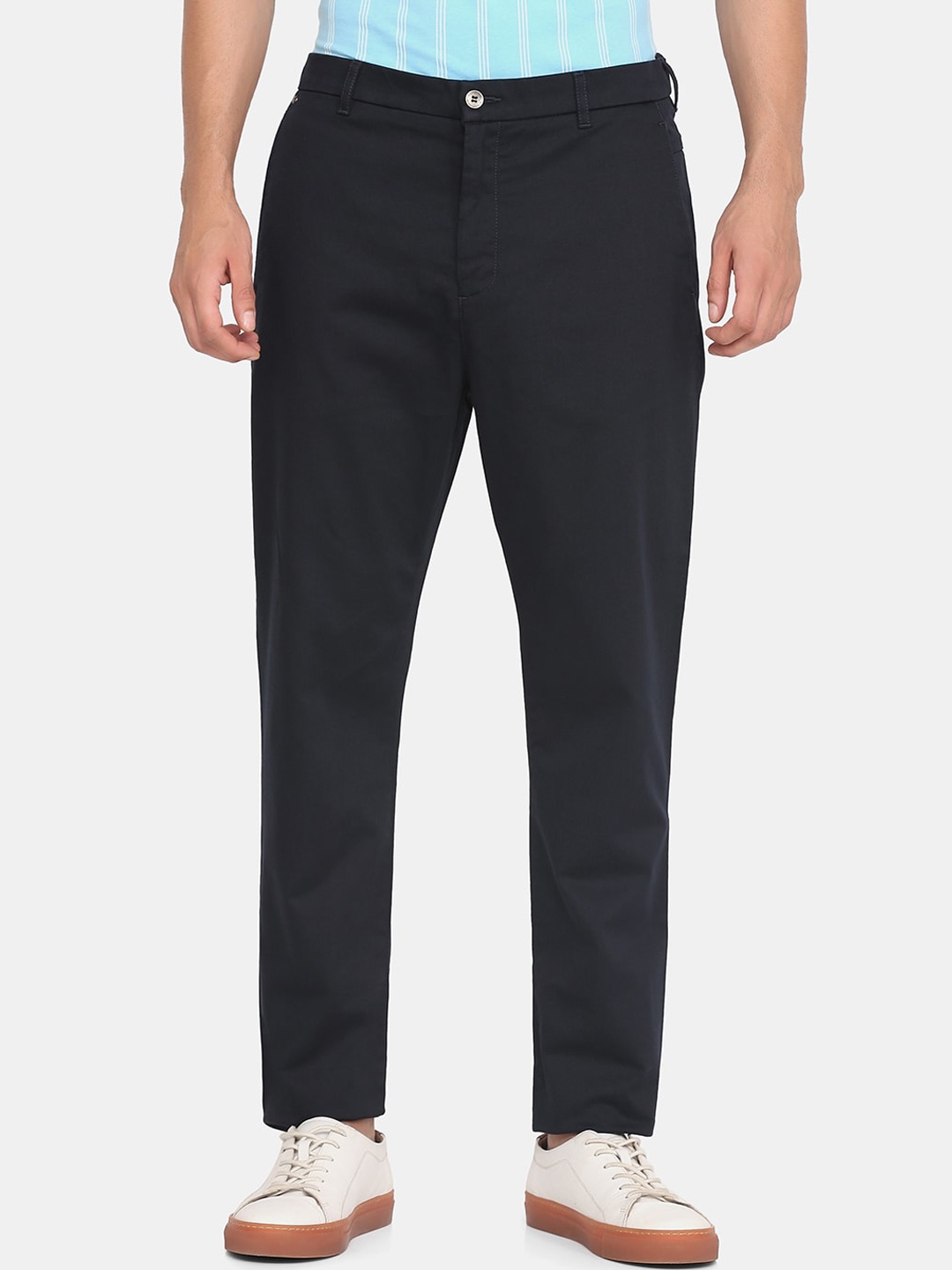 

Blackberrys Men Navy Blue Slim Fit Trousers