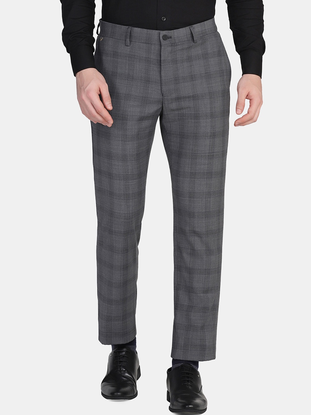 

Blackberrys Men Luxe Slim Fit Formal Trouser, Black