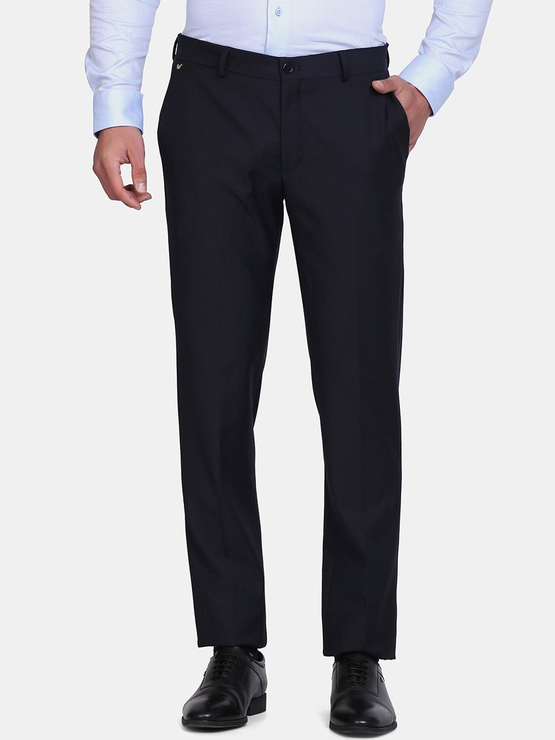 

Blackberrys Men Black Slim Fit Solid Trousers