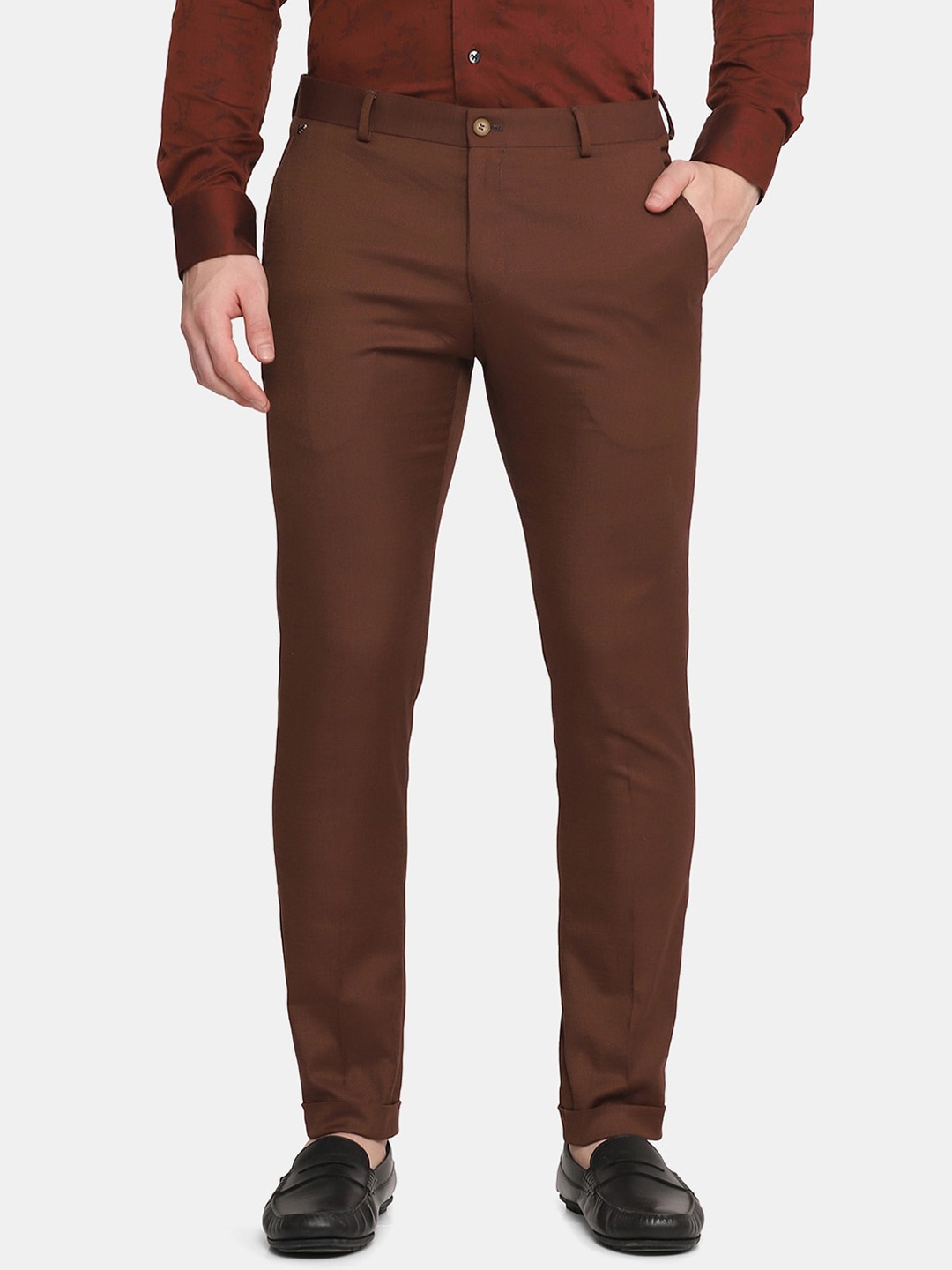 

Blackberrys Men Brown Slim Fit Chinos Trousers