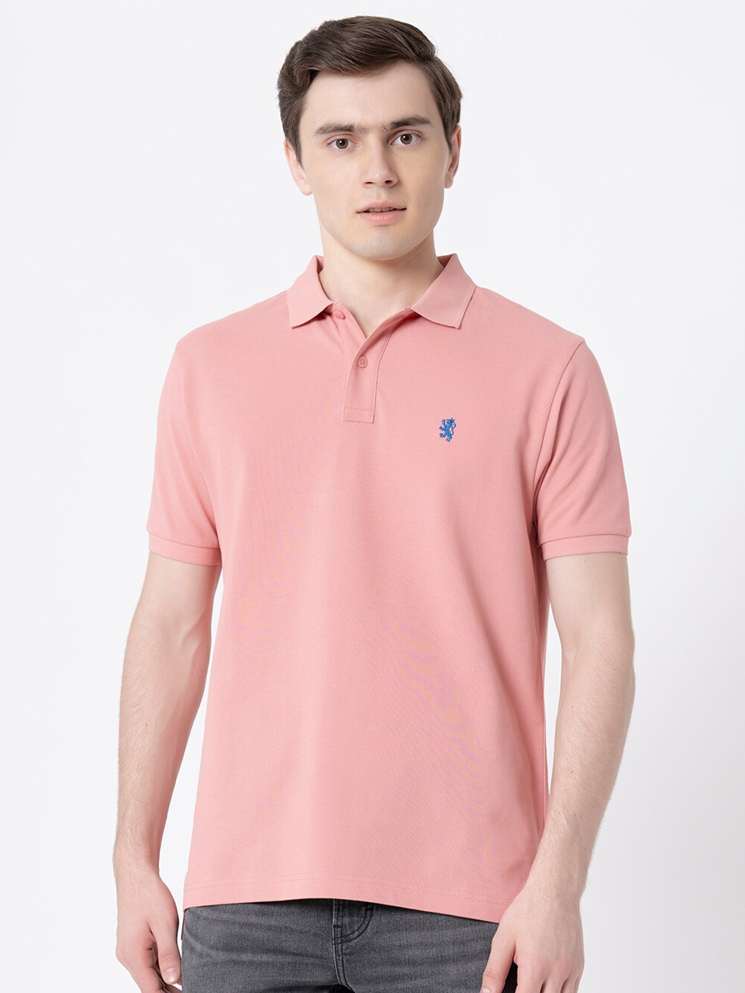 

Red Tape Men Pink Polo Collar T-shirt