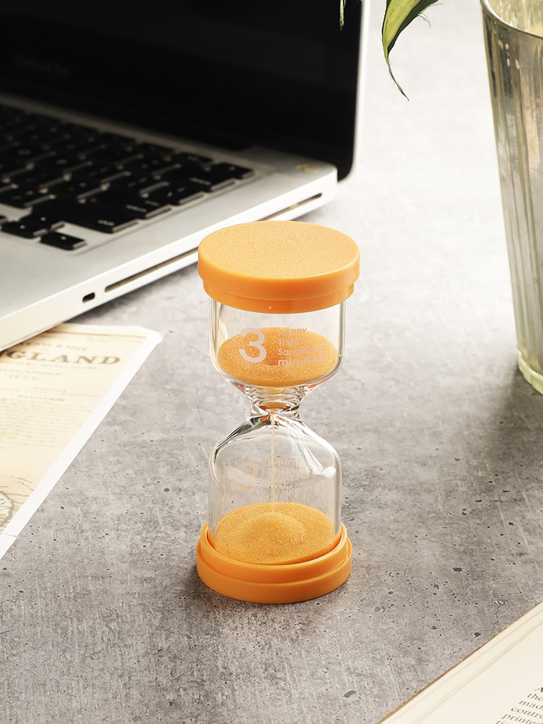 

EXIM DECOR Orange Colored Sand Timer Curio Showpieces