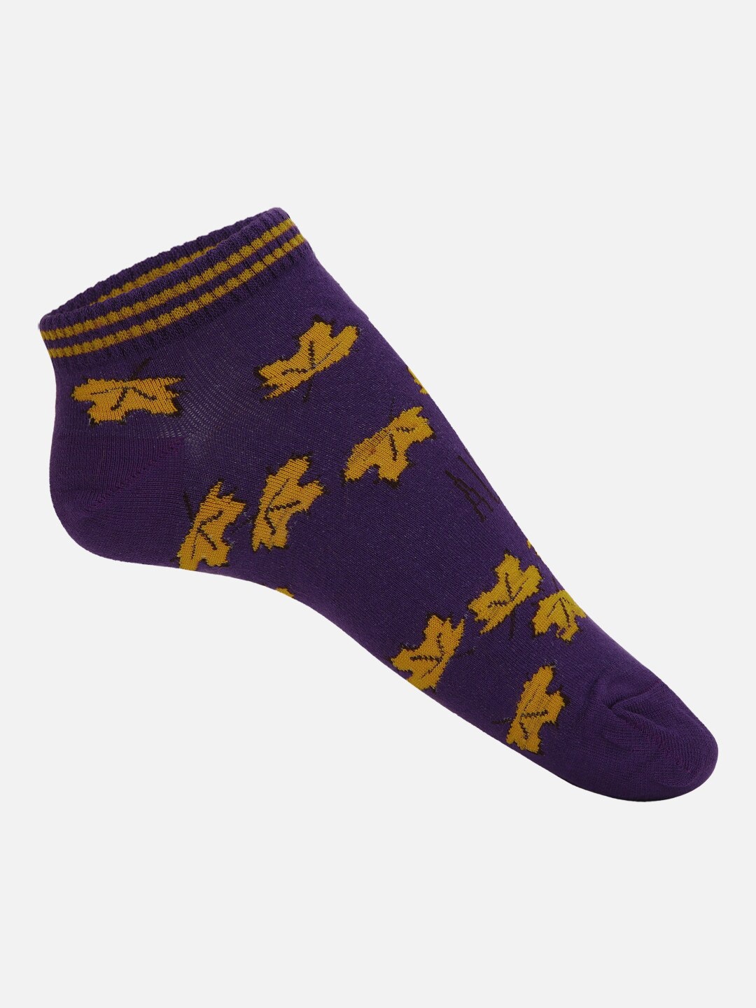 

FOREVER 21 Women Purple Printed Ankle-Length Socks