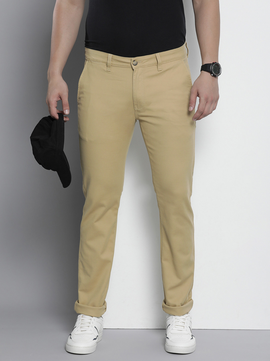 

Nautica Men Mid-Rise Slim Fit Chinos, Beige
