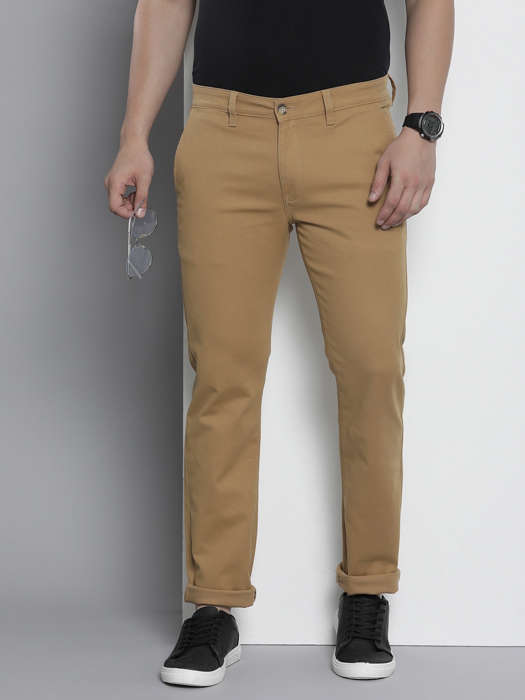 

Nautica Men Mid-Rise Slim Fit Chinos, Khaki