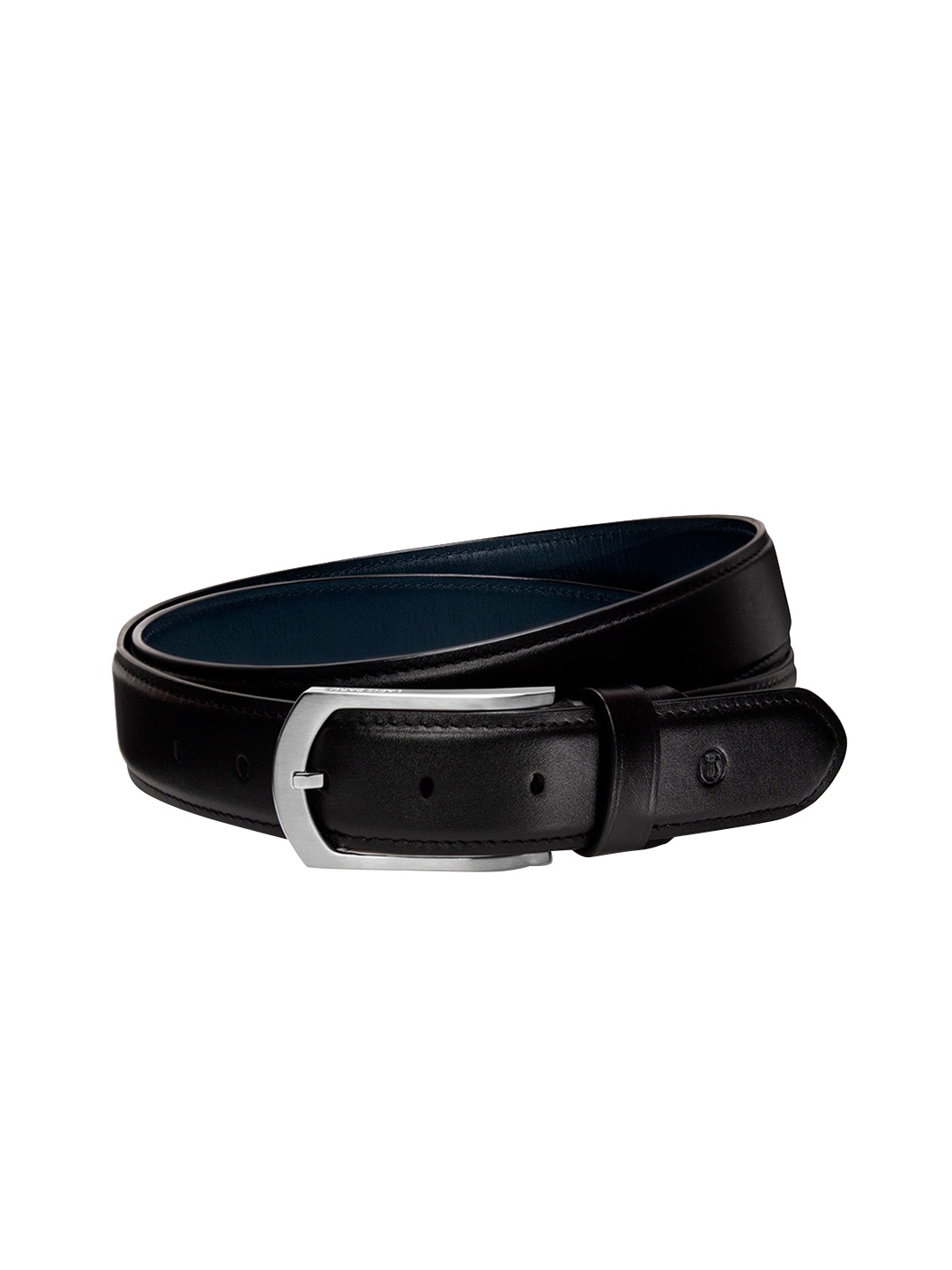 

Lapis Bard Black Southwark Vintage Leather Belt with Skeleton Buckle