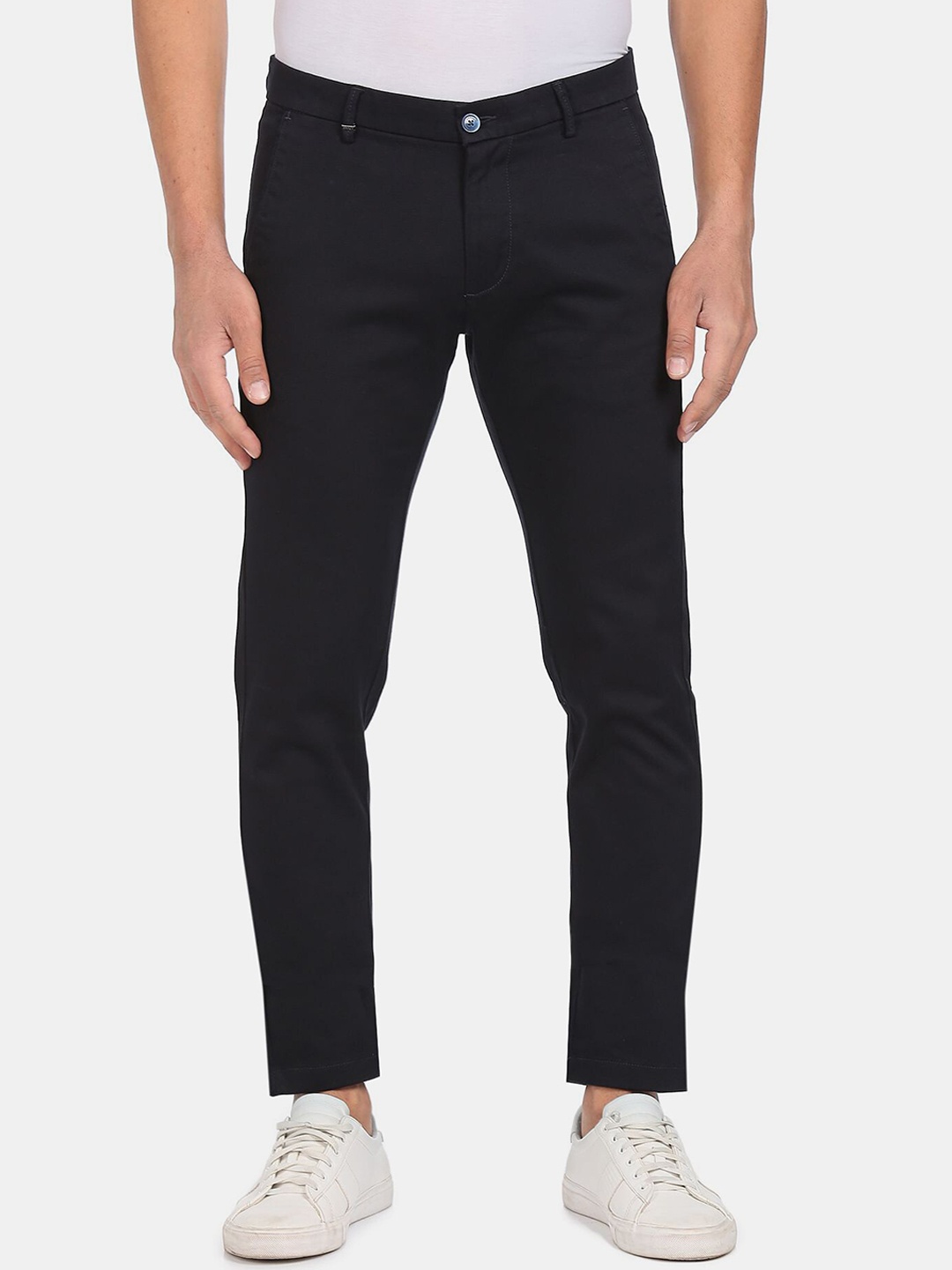 

Arrow Men Navy Blue Solid Trouser