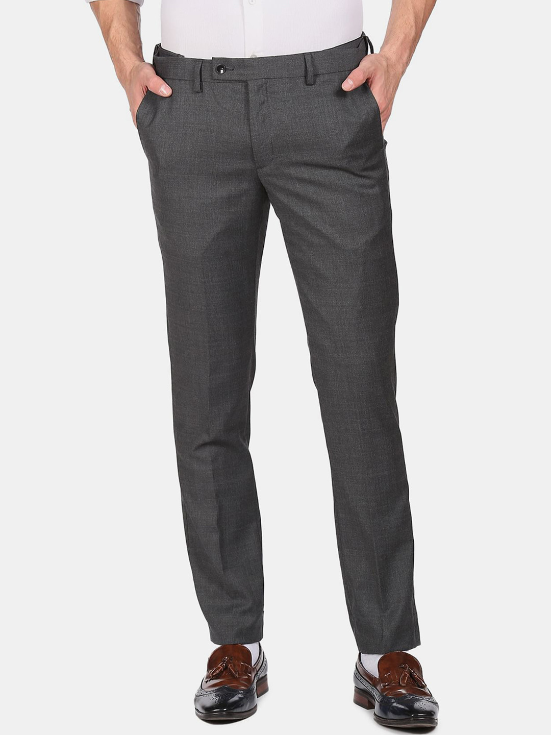 

Arrow Men Grey Slim Fit Formal Trouser