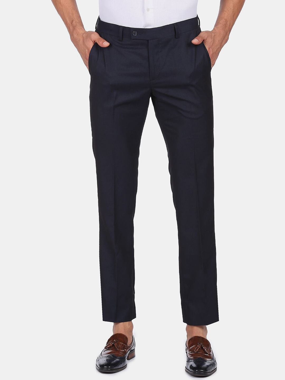 

Arrow Men Navy Blue Formal Trouser