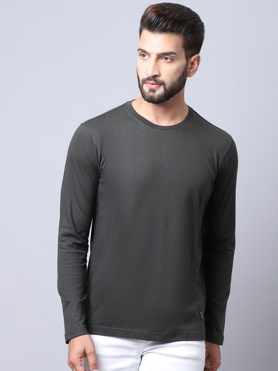 

Cantabil Men Charcoal T-shirt