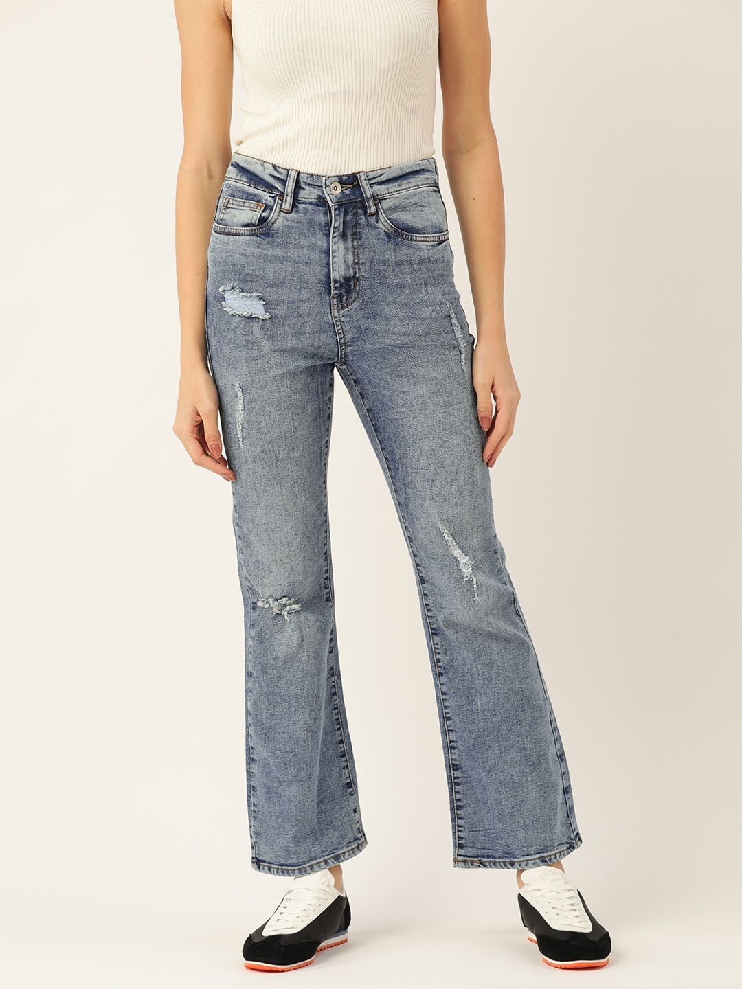 

Malachi Women Blue Bootilicious Bootcut High-Rise Mildly Distressed Stretchable Jeans