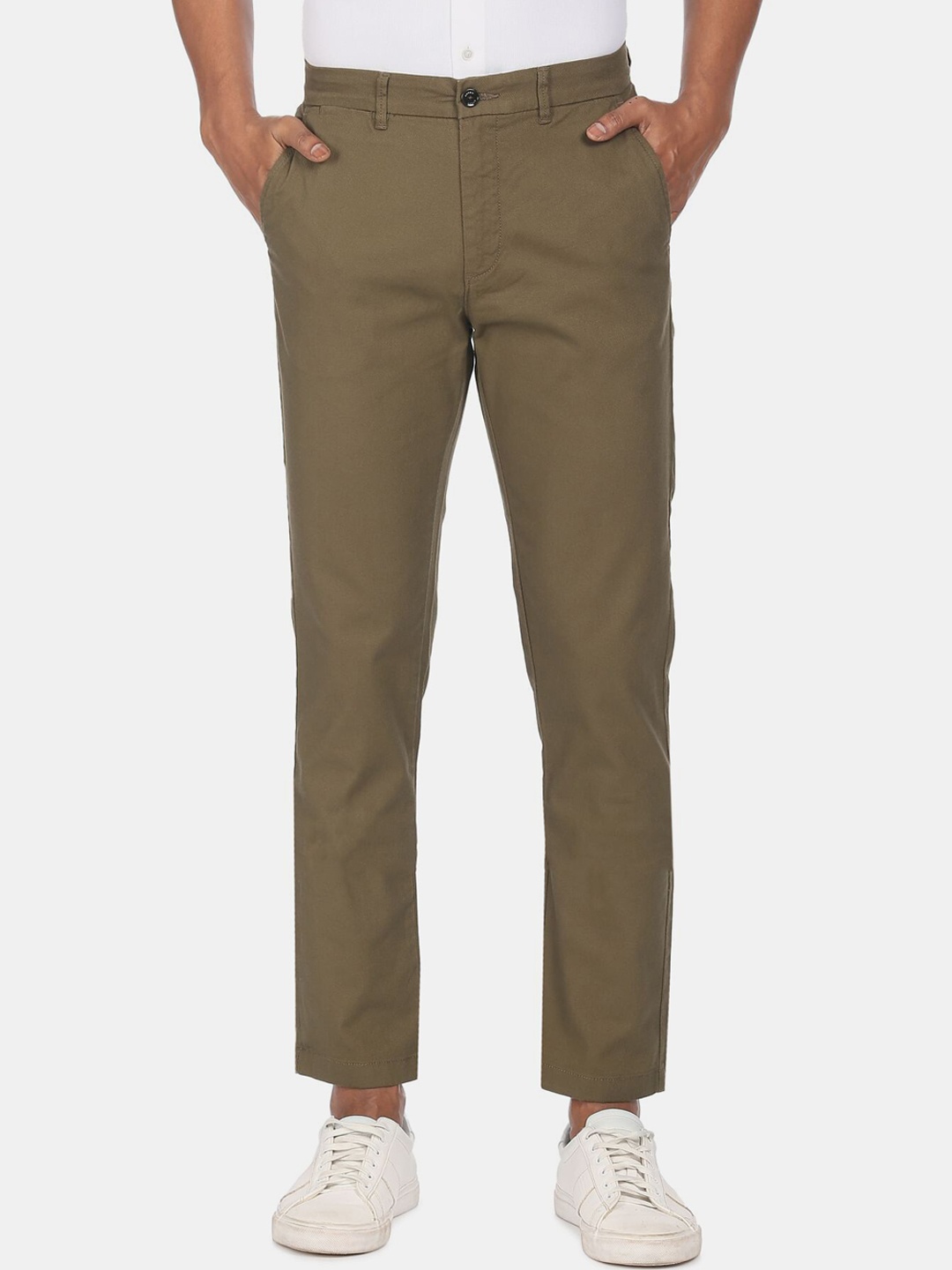

Arrow Sport Men Green Skinny Fit Low-Rise Chinos Trousers