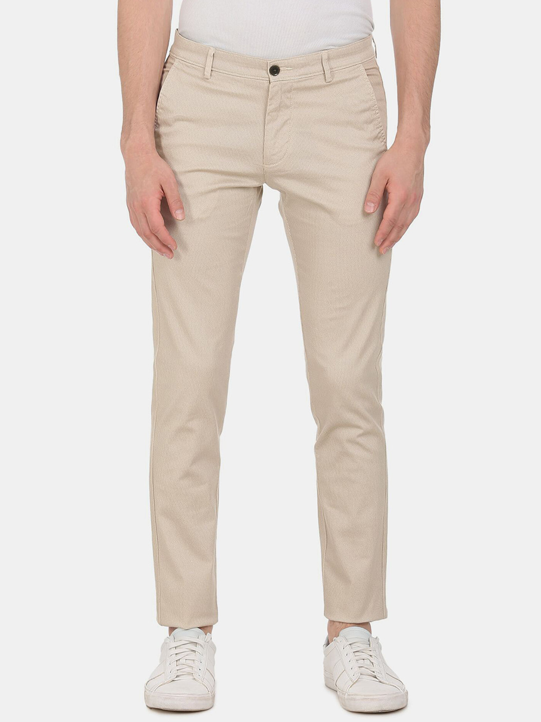 

Arrow Sport Men Beige Slim Fit Low-Rise Chinos Trousers