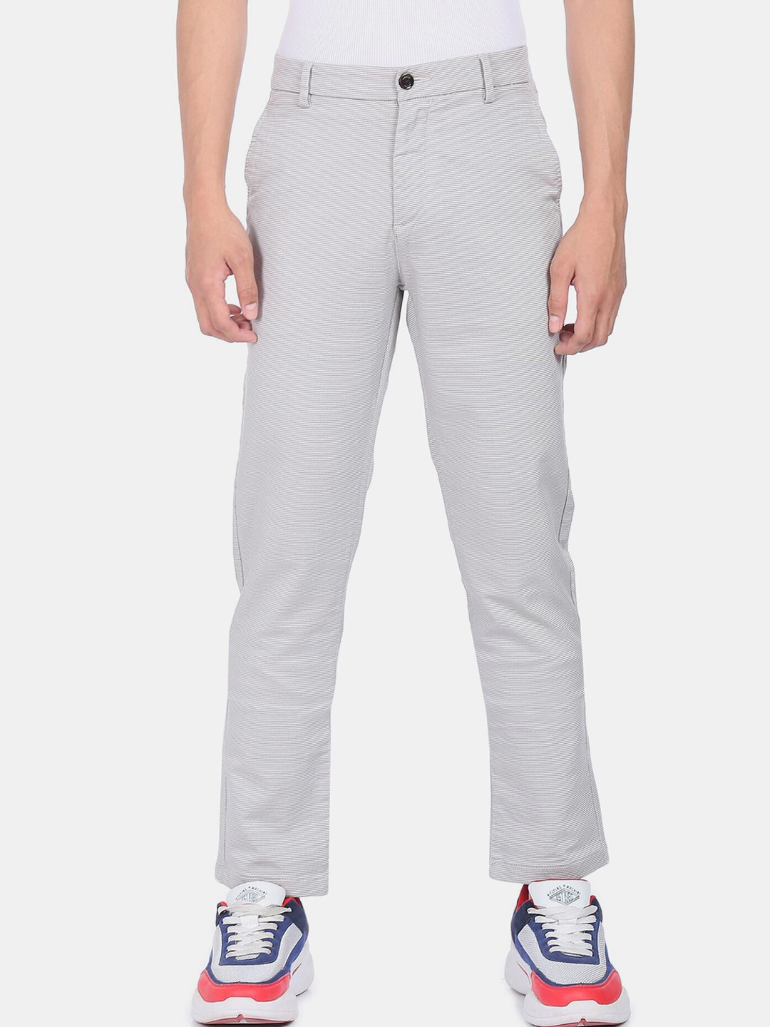 

Arrow Sport Men Grey Mid Rise Regular fit Casual Trousers