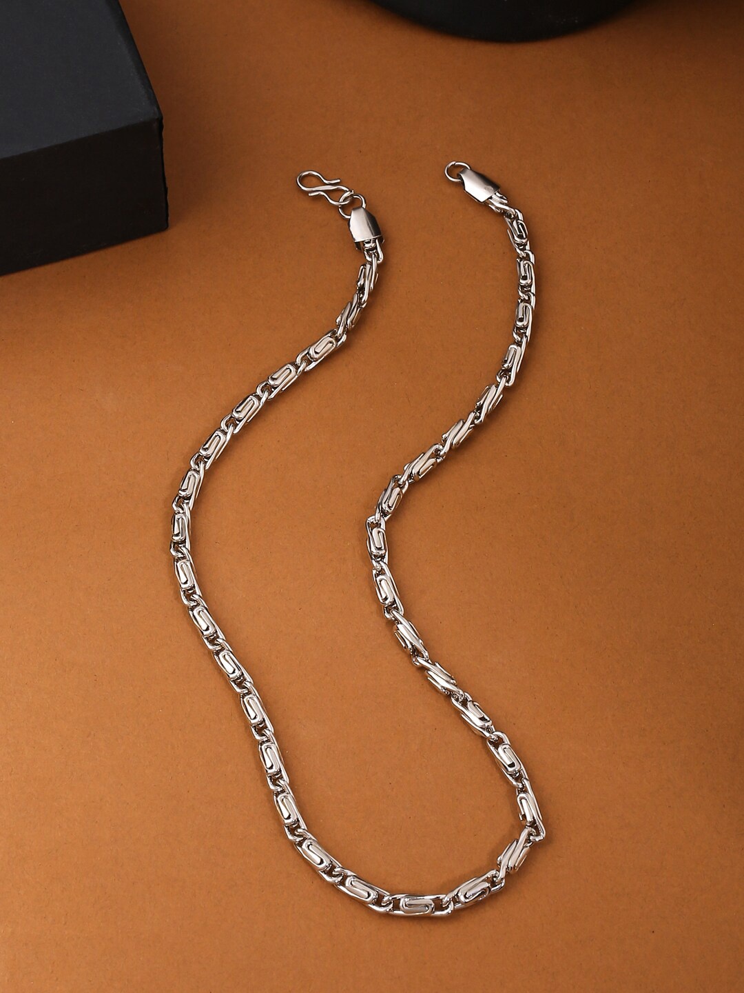 

Natures Buggy Men Silver-Toned Brass Silver-Plated Chain