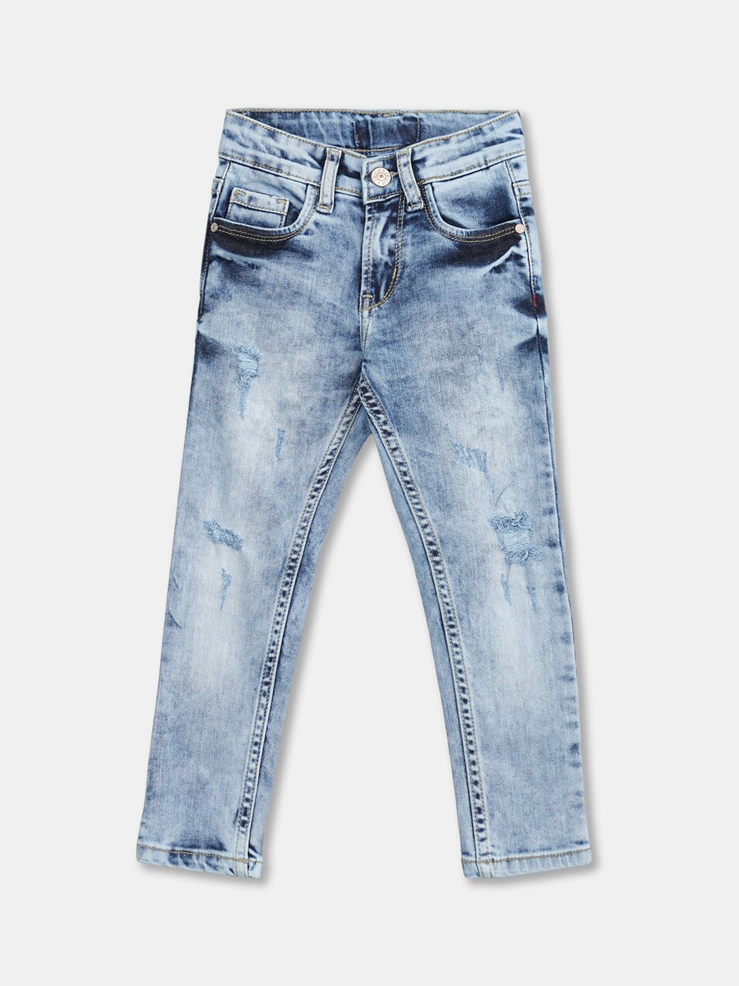 

R&B Boys Blue Low Distress Light Fade Jeans