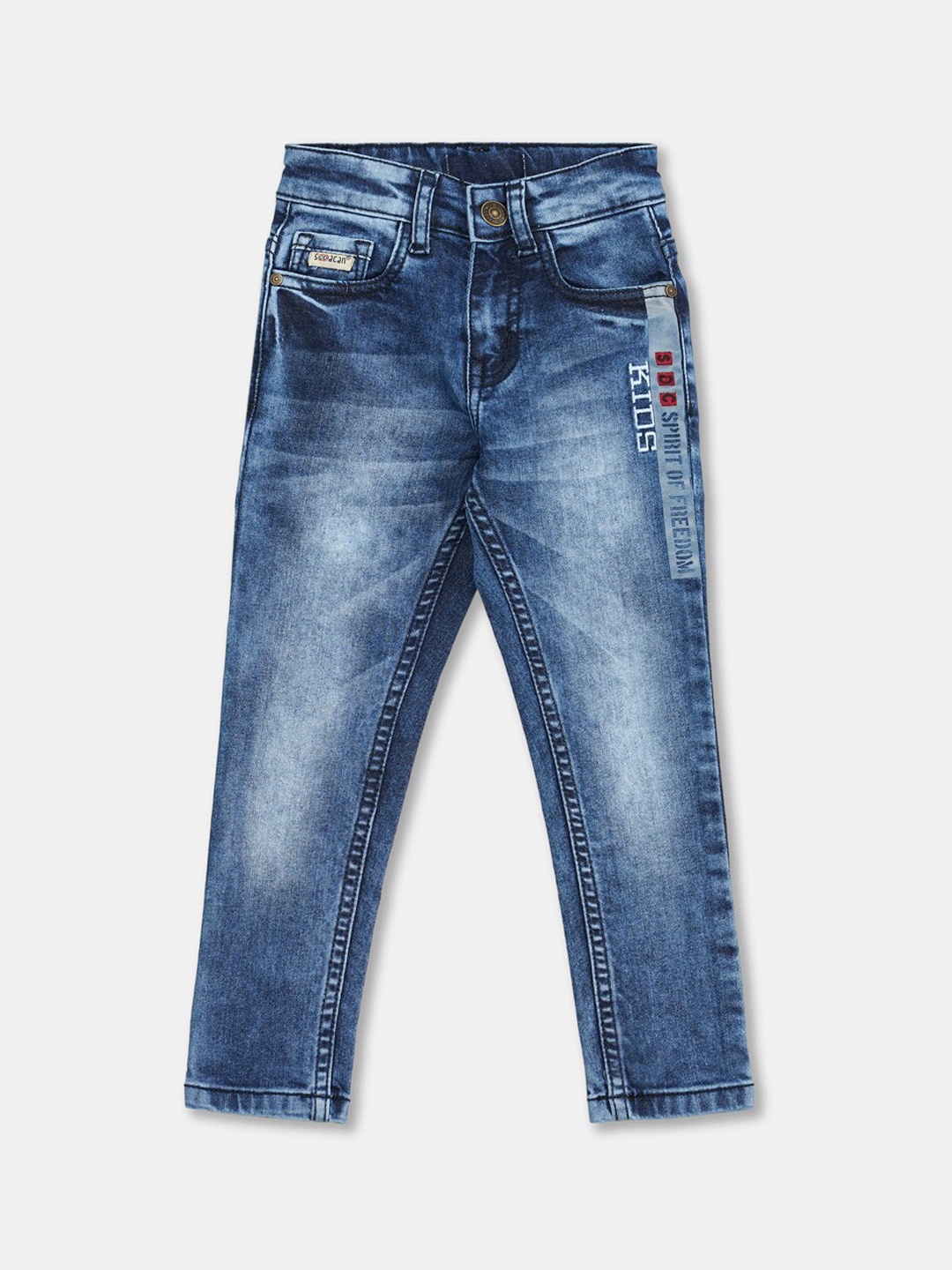 

R&B Boys Heavy Fade Cotton Jeans, Blue