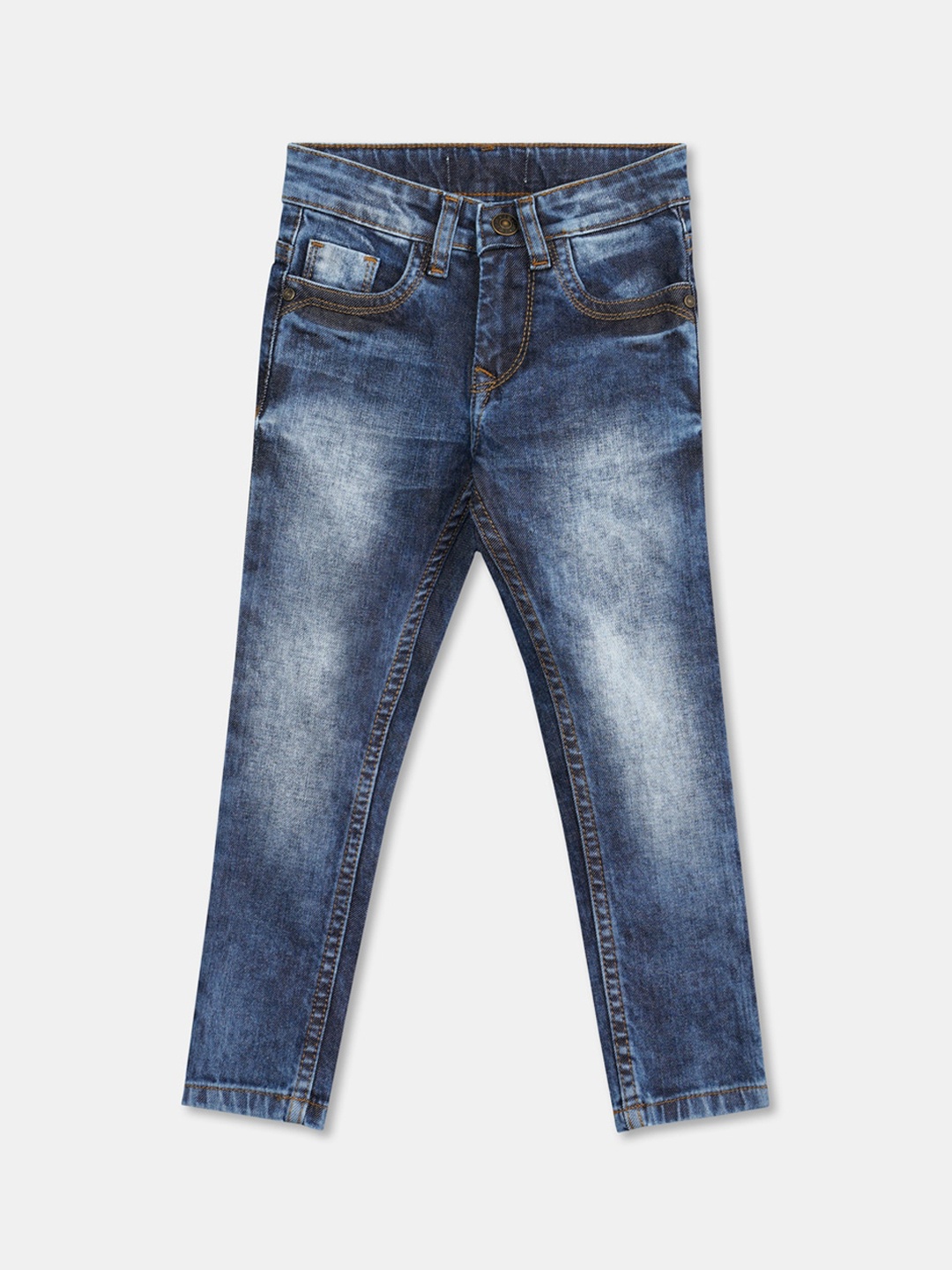 

R&B Boys Heavy Fade Cotton Jeans, Blue