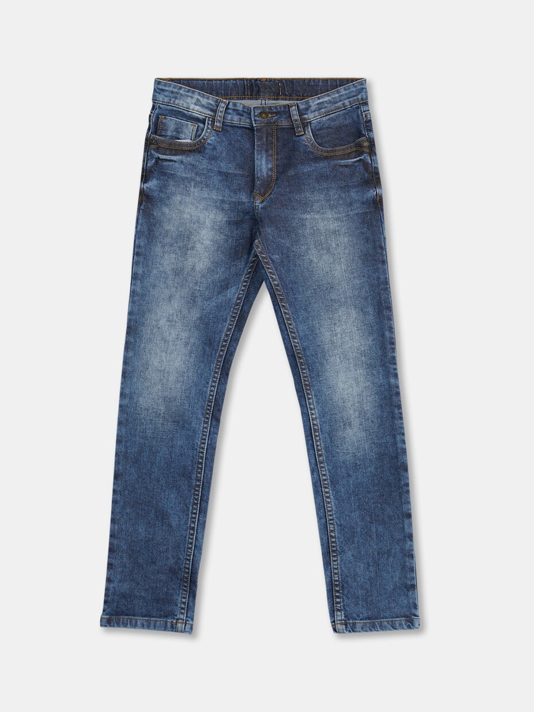 

R&B Boys Light Fade Cotton Jeans, Blue