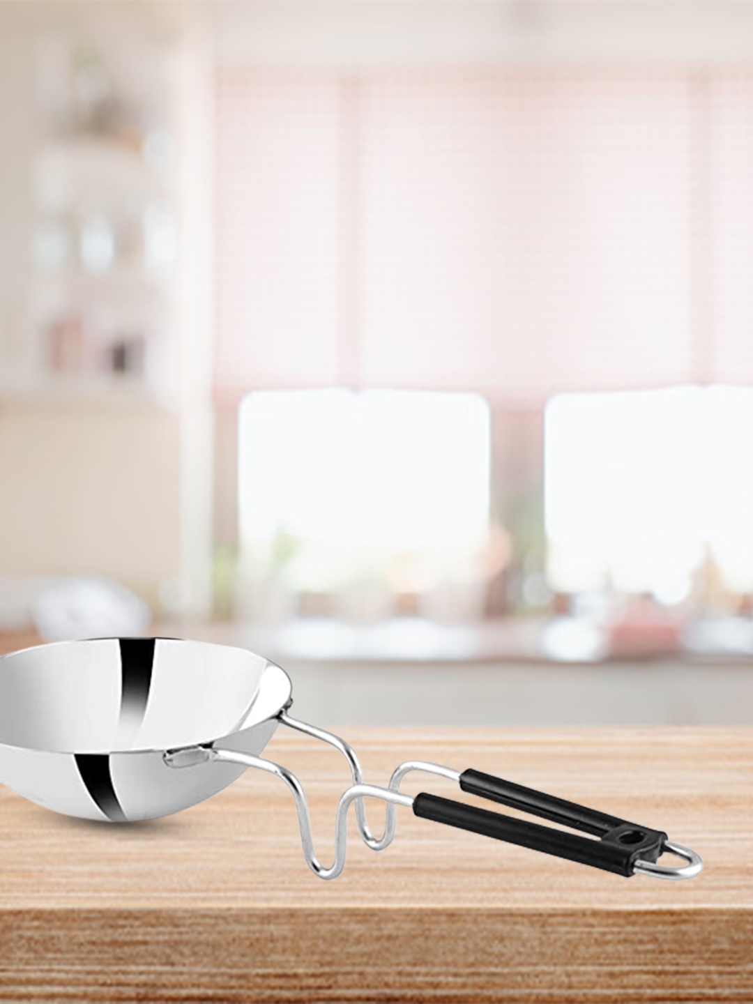 

DREAM WEAVERZ Silver-Toned Solid Pure Stainless Steel Tadka Pan