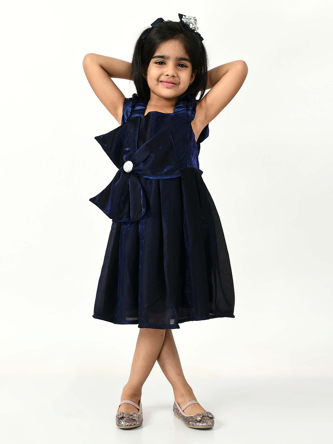 

Bella Moda Girls Blue Fit and Flare Dress