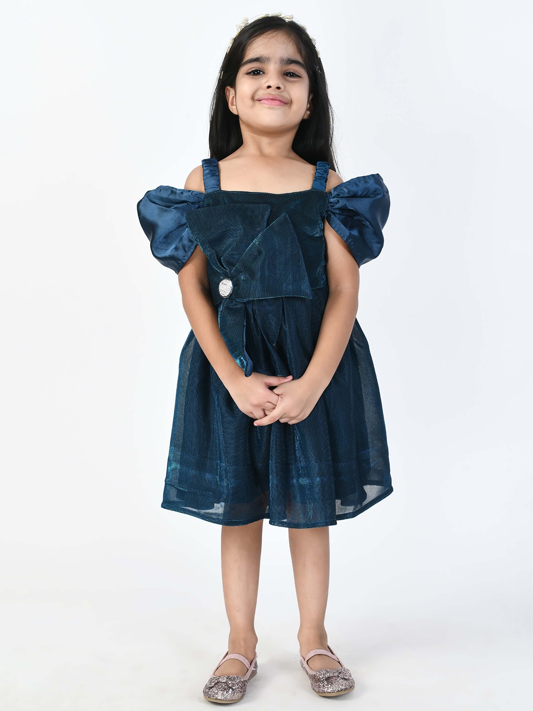 

Bella Moda Girls Green Fit and Flare Dress