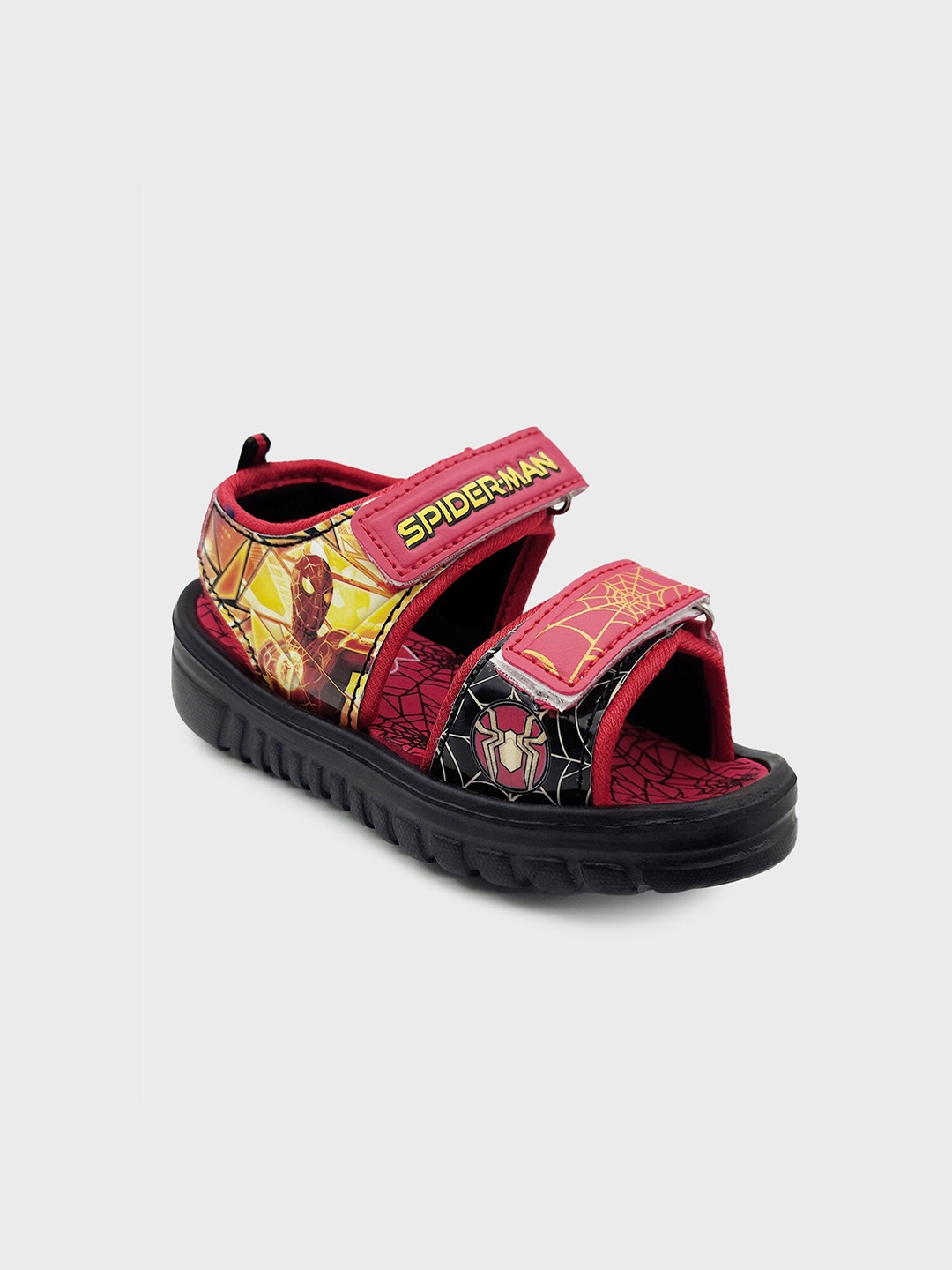 

Kids Ville Boys Maroon & Yellow Spider-Man No Way Home Printed Comfort Sandals