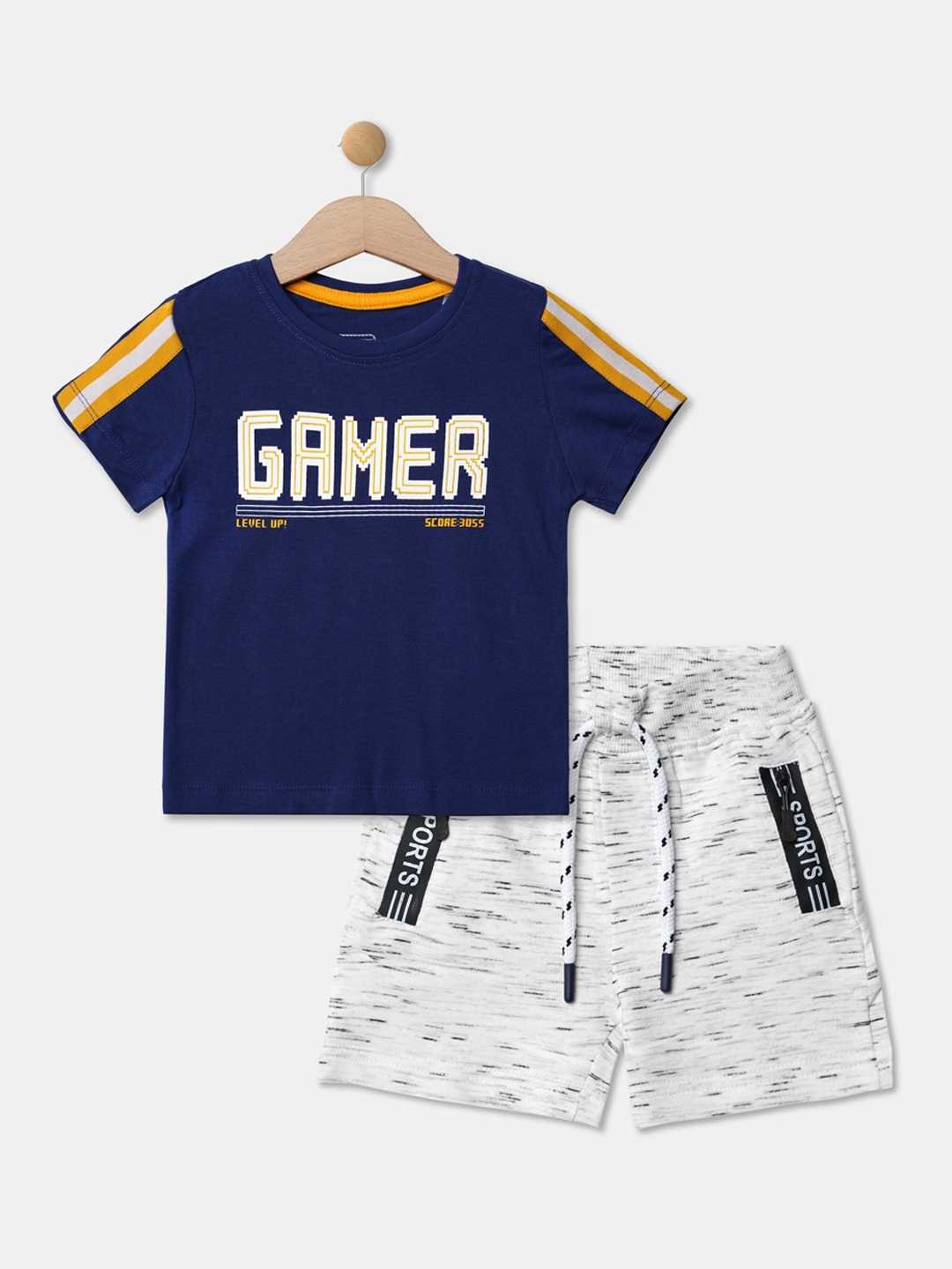 

R&B Boys Printed Clothing Set, Blue