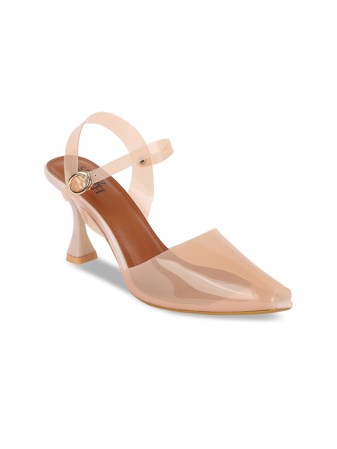 

SHUZ TOUCH Nude-Coloured Transparent Stiletto Heels