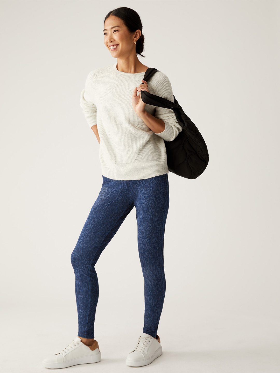 

Marks & Spencer Women Ankle Length Leggings, Navy blue