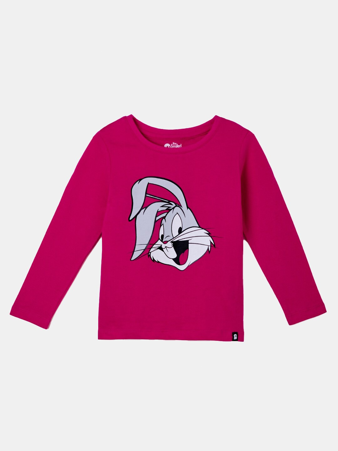

The Souled Store Girls Pink Printed Pure Cotton T-shirt
