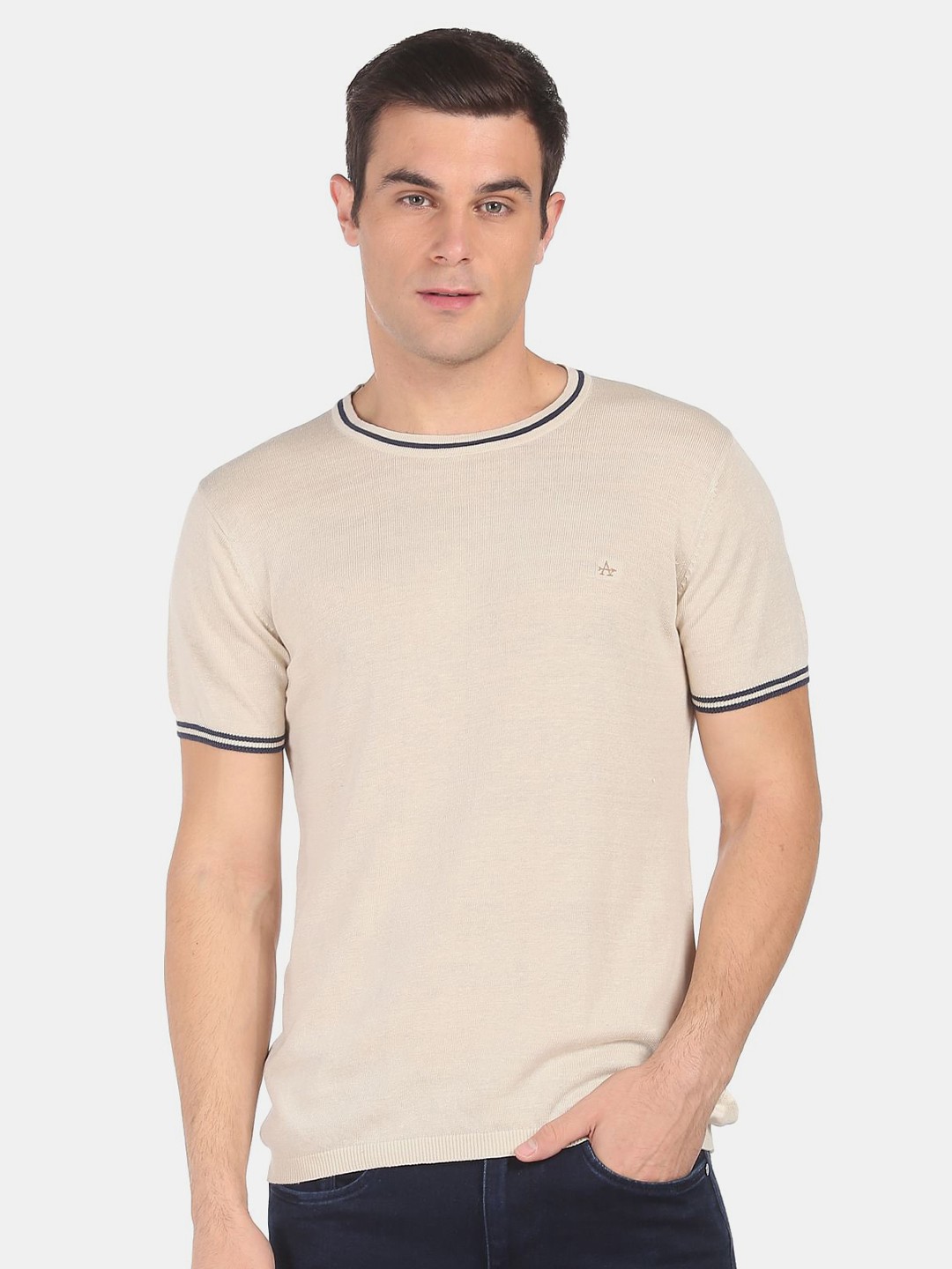 

Arrow Men Beige T-shirt