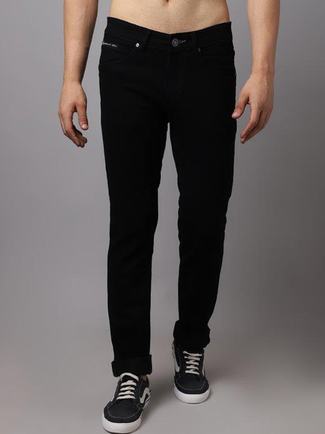 

Cantabil Men Black Clean Look Cotton Casual Jeans