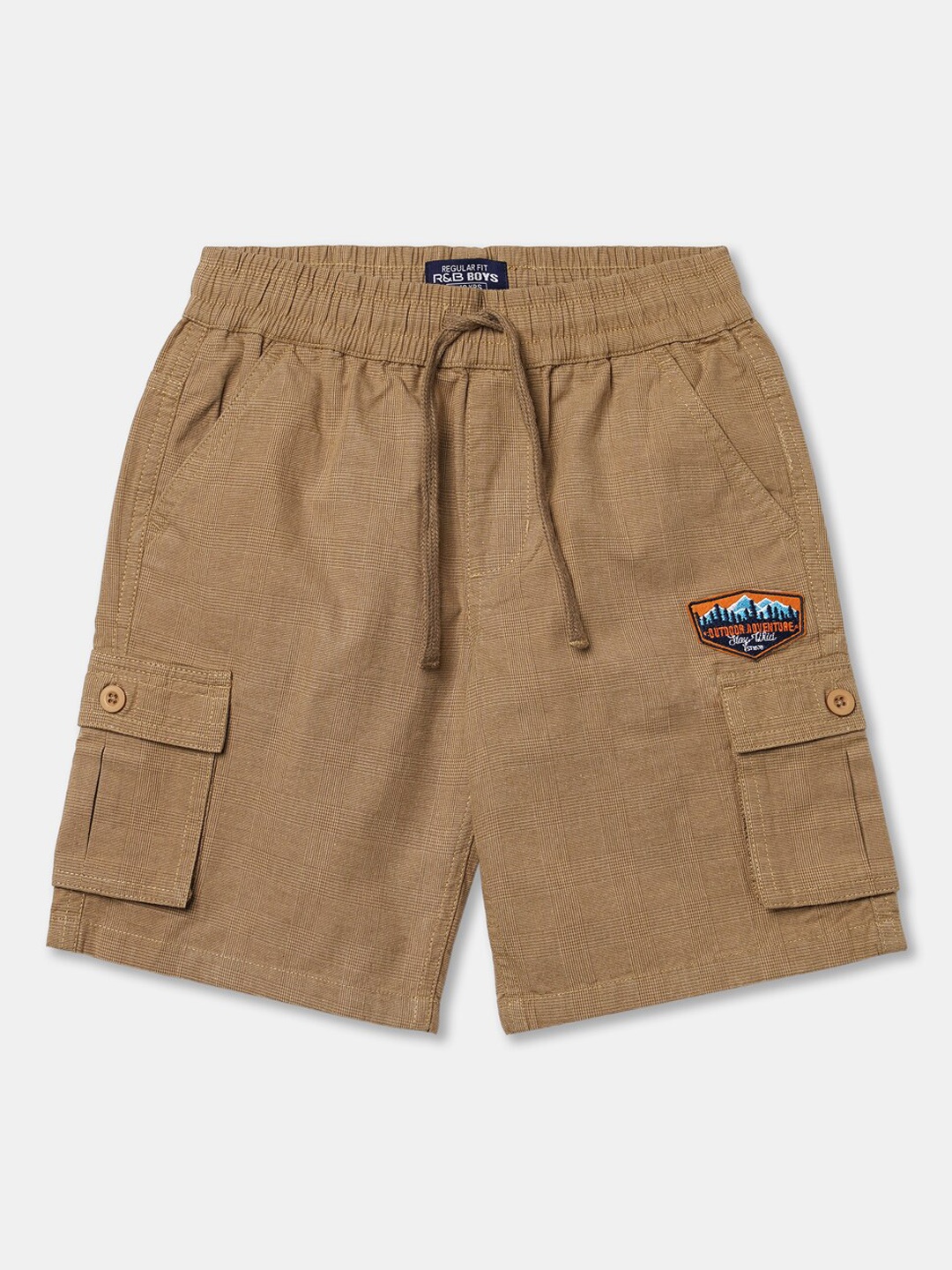 

R&B Boys Solid Shorts, Grey