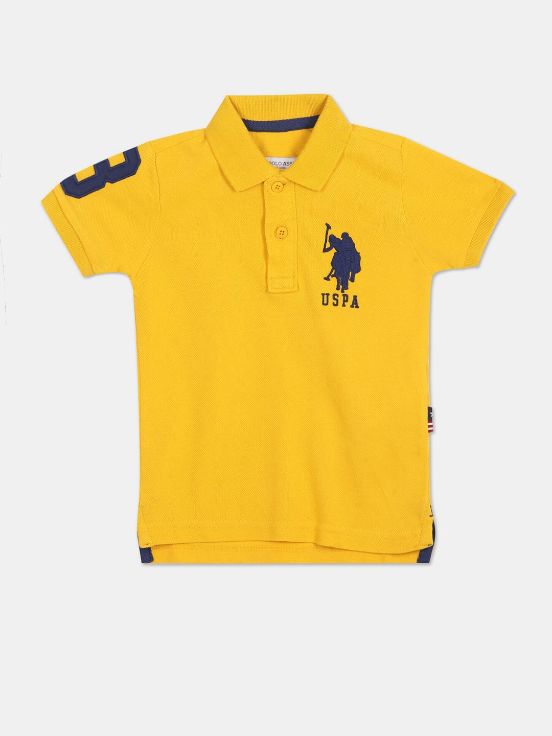 

U S Polo Assn Boys Yellow Polo Collar T-shirt