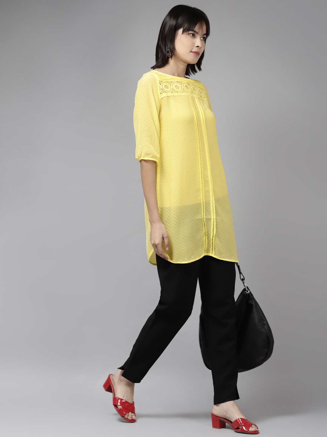 

Aarika Yellow Longline Top