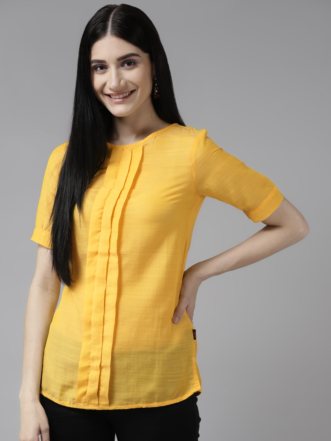

Aarika Yellow Solid Top
