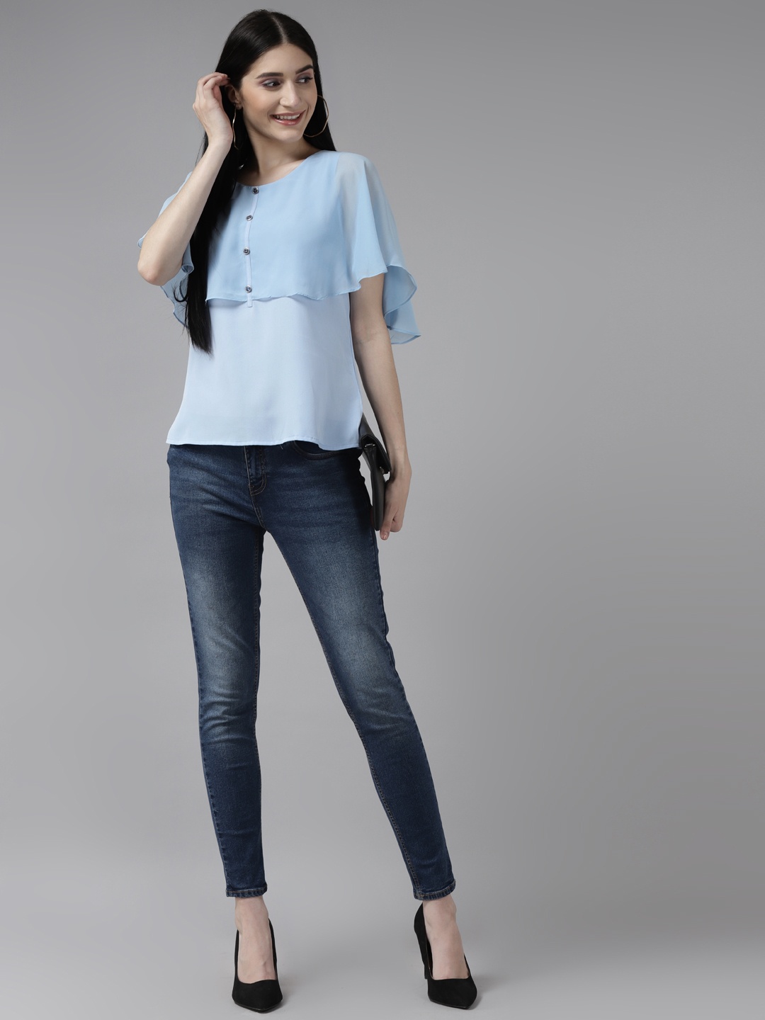 

Aarika Blue Layered Top
