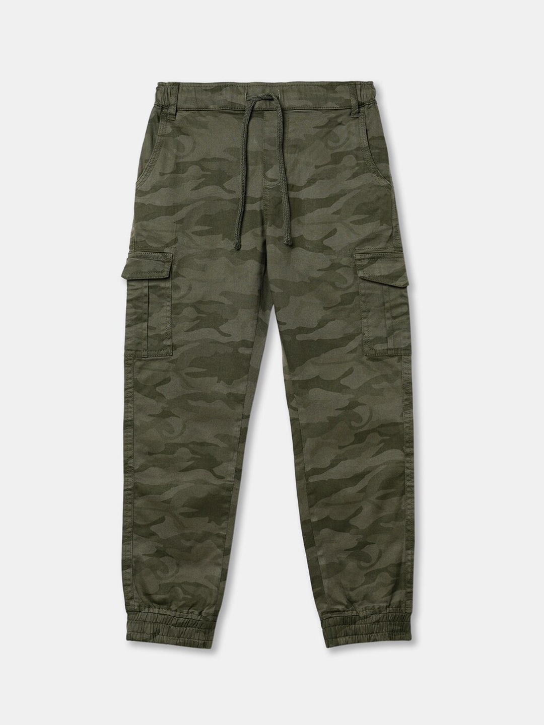 

R&B Boys Green Camouflage Cotton Joggers