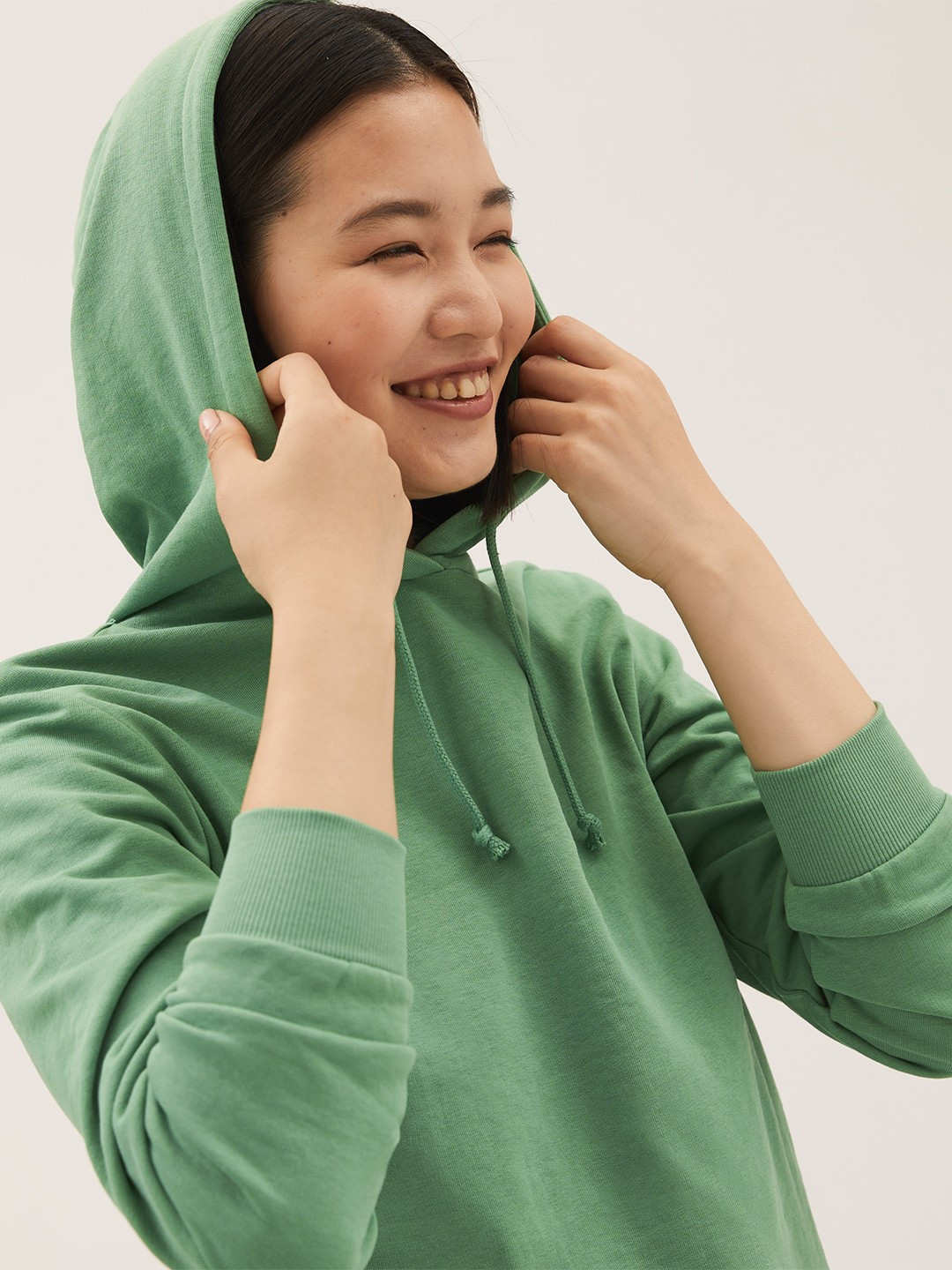 

Marks & Spencer Women Green Hooded Sweatshirt