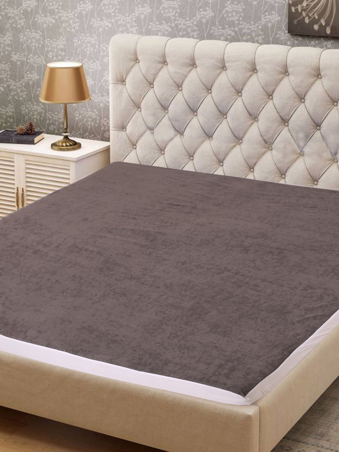 Pum Pum Grey King Size Waterproof Mattress Protector