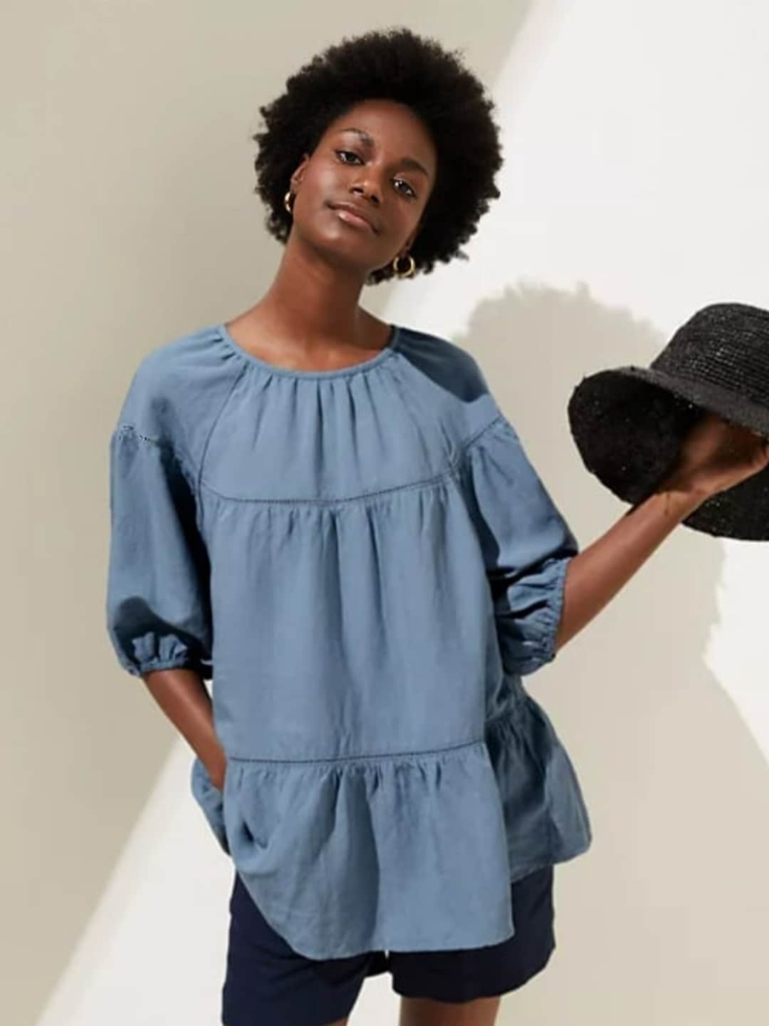 

Marks & Spencer Blue Regular Top