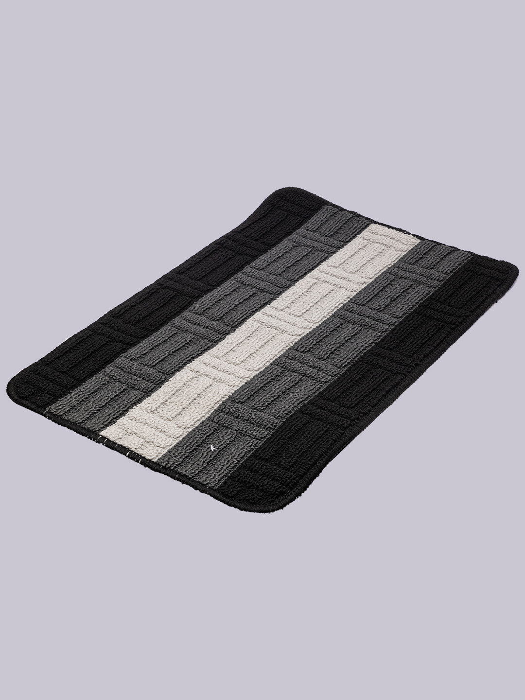 

MARKET99 Black & Grey Striped Anti-Skid Doormats